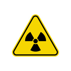 Radiation Sign. ISO Triangle Warning Symbol Simple, Flat Vector, Icon You Can Use Your Website Design, Mobile App Or Industrial Design. Vector Illustration