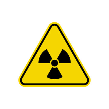 Radiation Sign. ISO Triangle Warning Symbol Simple, Flat Vector, Icon You Can Use Your Website Design, Mobile App Or Industrial Design. Vector Illustration