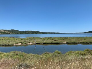 lake and mountains