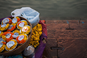 Banks on the Ganges River, Varanasi, India