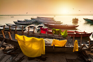 Banks on the Ganges River, Varanasi, India
