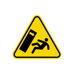 Body Crush Sign. Yellow Triangle Warning Symbol Simple, Flat Vector, Icon You Can Use Your Website Design, Mobile App Or Industrial Design. Vector Illustration