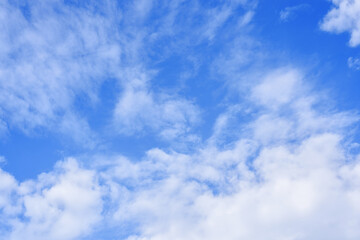 Abstract bue sky with white clouds at summer day