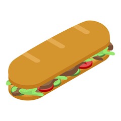 Sandwich bar icon. Isometric of sandwich bar vector icon for web design isolated on white background