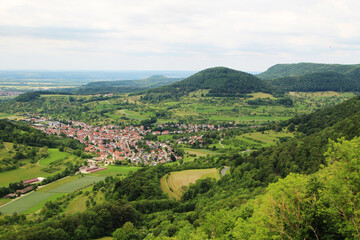 Fototapeta na wymiar Countryside in Neidlingen Baden-Wurttemberg, Germany 