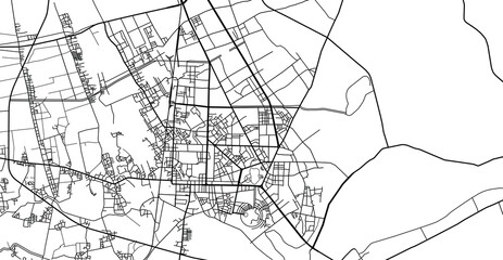Urban vector city map of Vinh, Vietnam