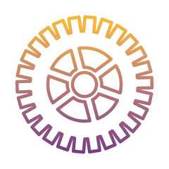 Obraz premium gear machine work gradient line style icon