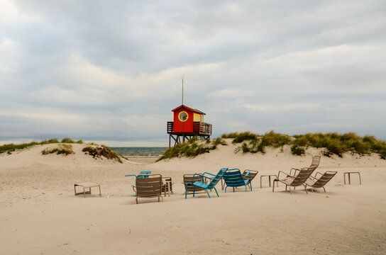 View form the coast of south Sweden, Skanor and Falsterbo in Skane.