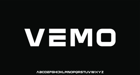 Obraz premium futuristic modern typeface alphabet set