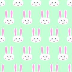 seamless pattern, rabbit art surface design for fabric scarf and decor
