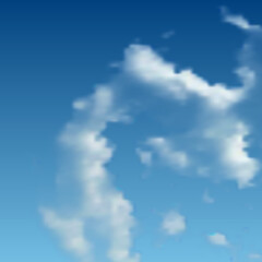 Obraz premium Natural background with cloud on blue sky