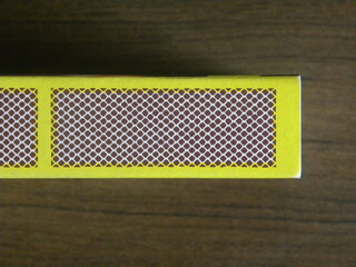 Brown color striking surface of match box