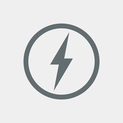 Electric power vector logo design element.