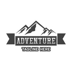 adventure logo with text space for your slogan / tag line isolated on white background, vector illustration