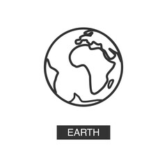 Vector planet Earth space Icon.