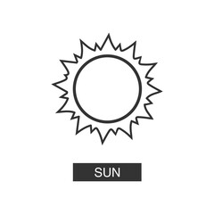Vector Sun space Icon.