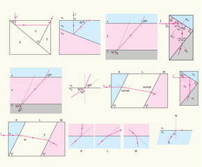 Physics Light and Reflection Vector