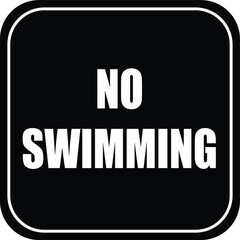 NO SWIMMING ALLOWED DO NOT SWIM BANNED PROHIBITED DEEP WATER FLASH FLOODS RISK NOTICE WARNING SIGN VECTOR ILLUSTRATION EPS