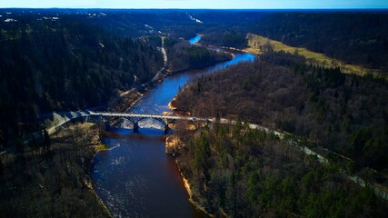 Fototapeta premium Bridge in sigulda.