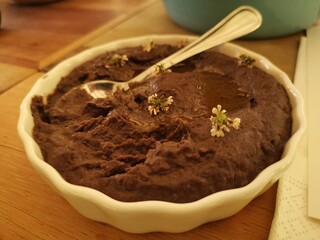 mashed black bean 
