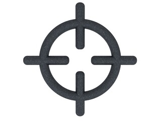 Sniper sight symbol on a white background