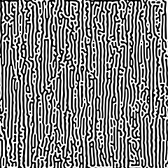 Diffusion seamless pattern. Organic line art endless wallpaper.Turing generative design. Element for your design. Vector illustration 