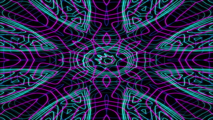 4k Abstract multicolored graphics background. Fractal acid trip animation