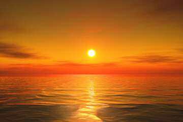 Fototapeta na wymiar beautiful golden ocean sunset