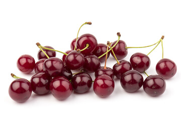 Сherry berries isolated on white background. With clipping path.