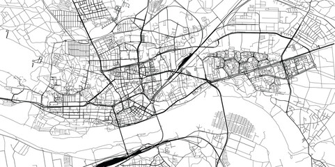 Fototapeta na wymiar Urban vector city map of Torun, Poland