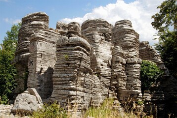 The stone forest of Monodendri village, one of the 45 villages known as Zagoria or Zagorochoria in Epirus region of southwestern Greece.