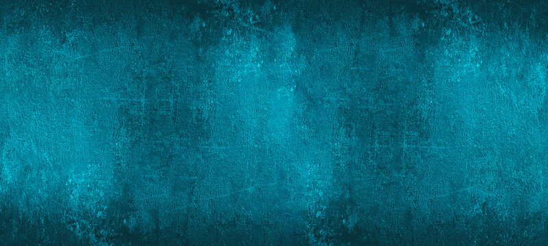 Abstract dirty rustic colorful blue texture background banner panoramic panorama, with black Vignette, template, wallpaper