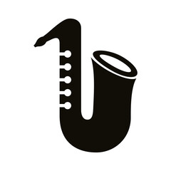 saxophone musical instrument silhouette style icon