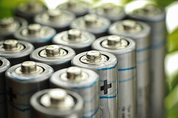 Batteries of different sizes. Caring for the environment. Disposal of used batteries. Zero waste.