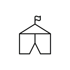 tent camp icon vector