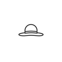 hat line icon on white background