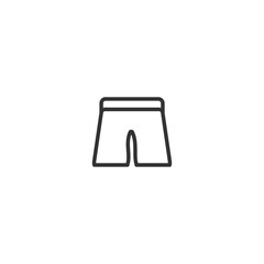 Shorts line icon on white background