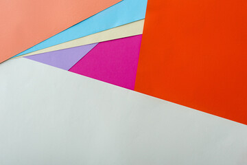 abstract geometric background with colorful paper