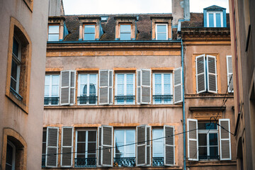 Obraz premium Antique building view in Old Town Metz, France