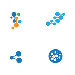 Set Molecule vector illustration design