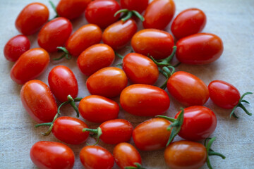 cherry tomatoes on the vine