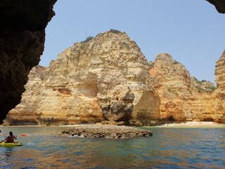 Der wohl schönste Teil des Felsalgarve liegt in der nähe von Lagos Portugal. Bei einer...