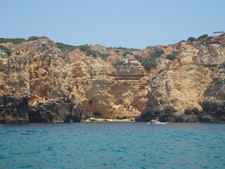 Der wohl schönste Teil des Felsalgarve liegt in der nähe von Lagos Portugal. Bei einer...
