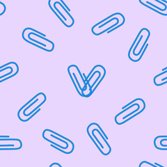 seamless pattern of paper clips