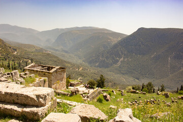 Fototapeta na wymiar Delphi, Greece | Delphi Ruins