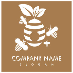 Honey  Logo Template Design Vector