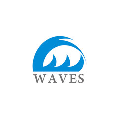 Fototapeta premium simple geometric waves motion design vector fit for surfing product