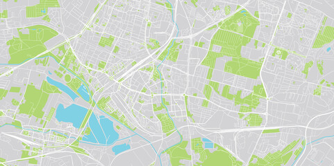 Fototapeta premium Urban vector city map of Sosnowiec, Poland