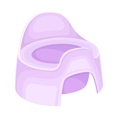 Potty Chair as Nursery Object Isolated on White Background Vector Illustration