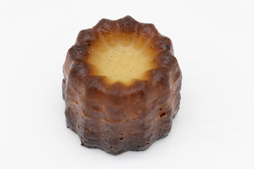 Canele French Pastry Closeup on a White Background